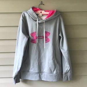 Under Armour pink & gray Hoodie- M